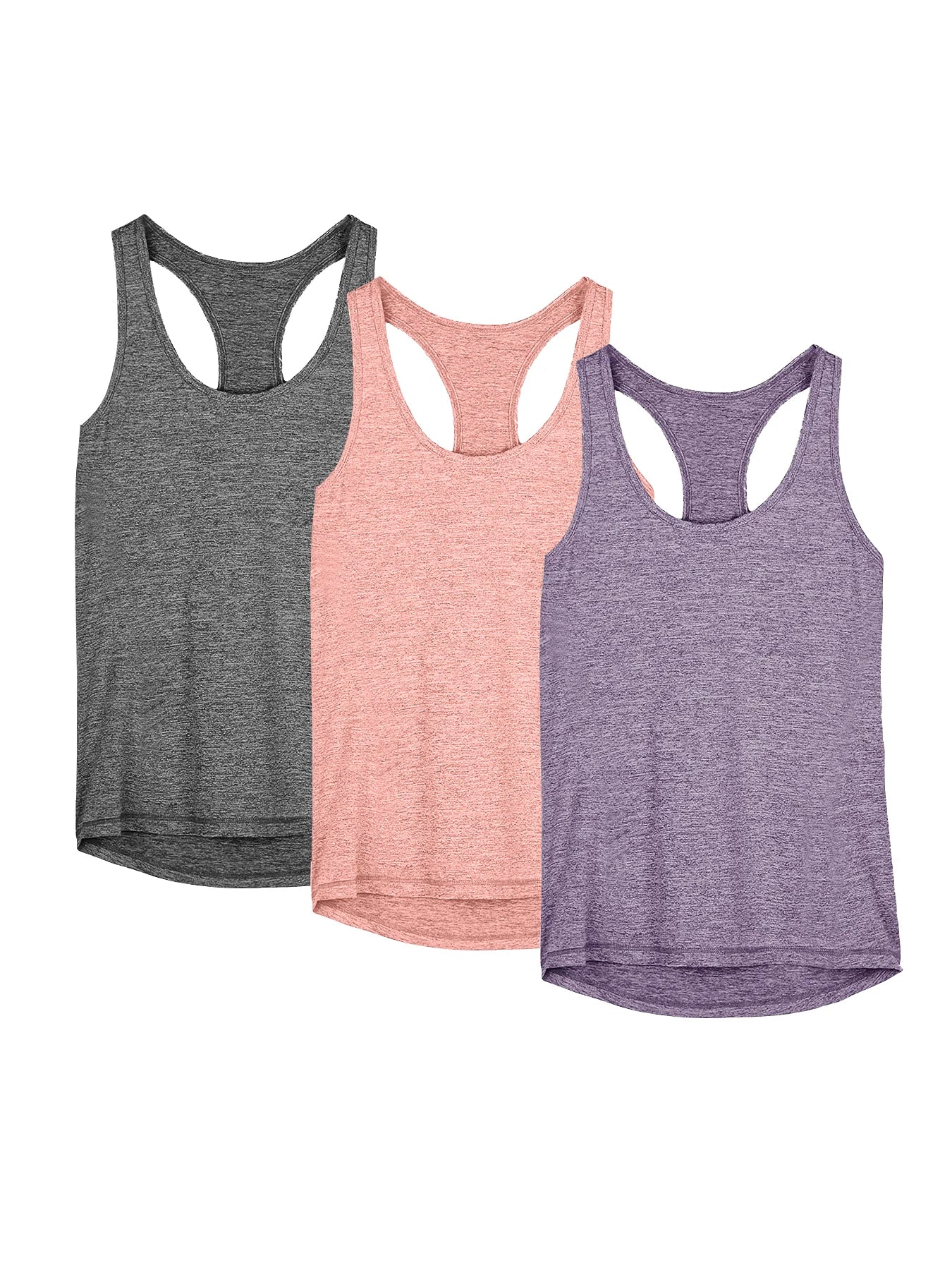 3 Pcs Women Sport tank Tops Loose Yoga Tops Quick Dry Workout Sport Tops For Women Fitness Sport Yoga Shirt
