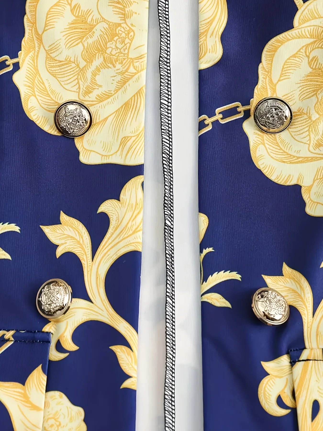 2025 Women's New Elegant Flower Printed Chain Printed Set, Polyester Spandex Blended, Spring and Autumn Fashion