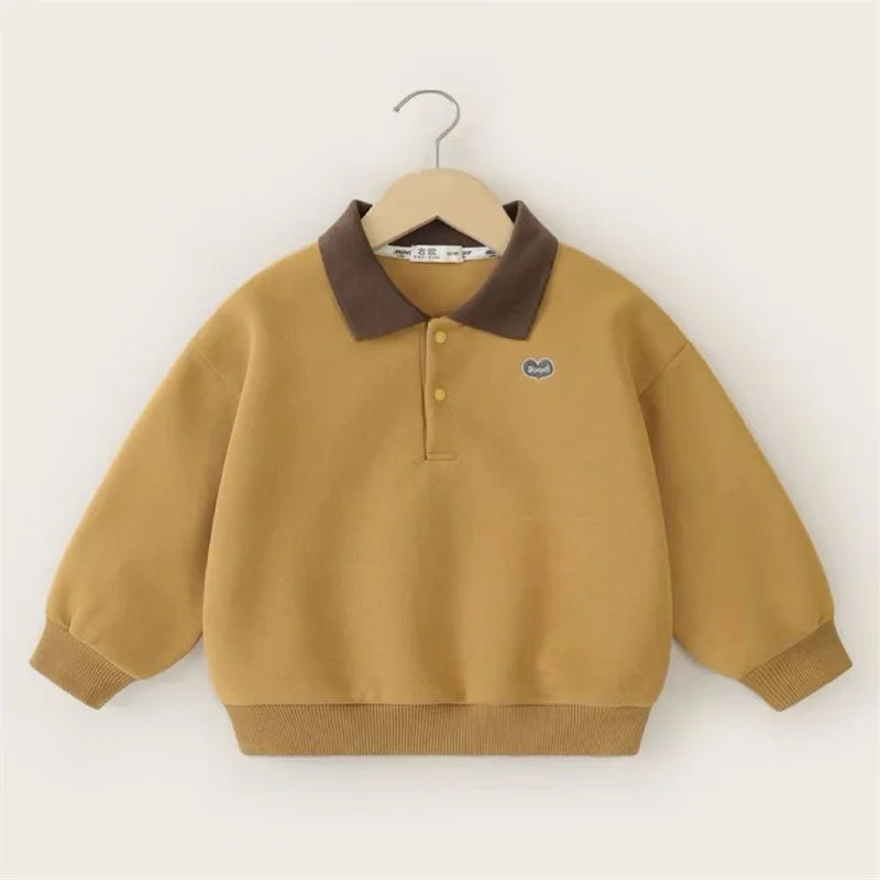 Autumn Boys Sweater Kids Long-Sleeved Pullover Spring New Children's Fashion Loose Tops Teens Letter Casual Jumper 2-8 Years