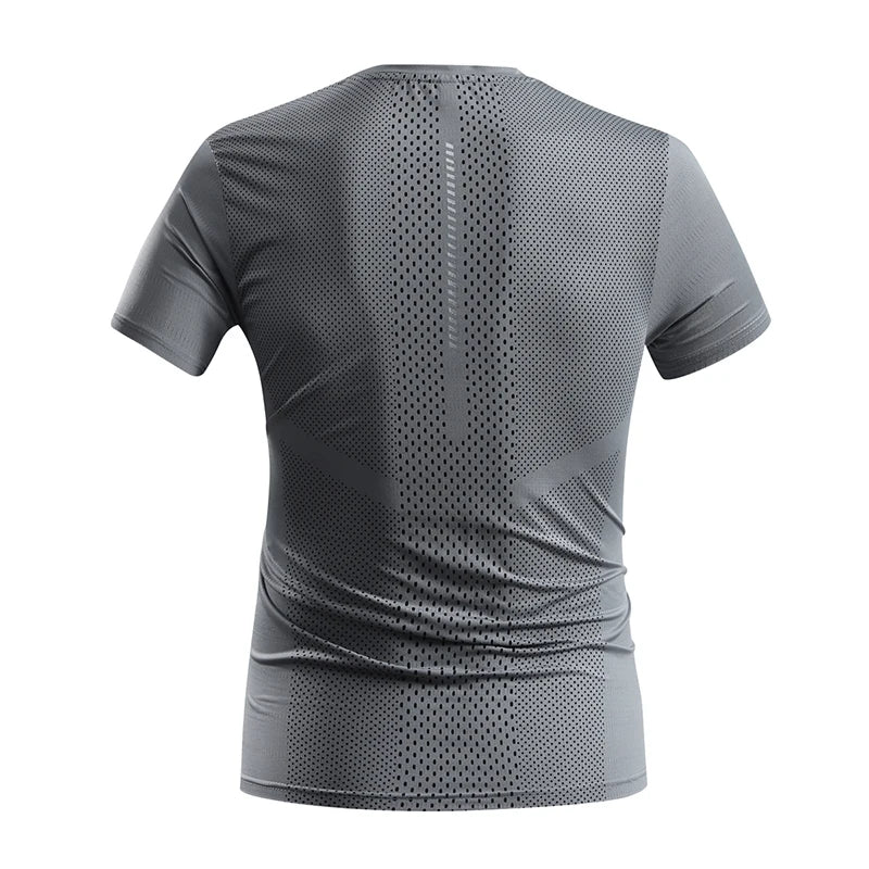 Men's Quick-Dry Running T-Shirt - Breathable Summer Sports Tee for Hiking, Fishing & Outdoor Activities - Lightweight & Elastic
