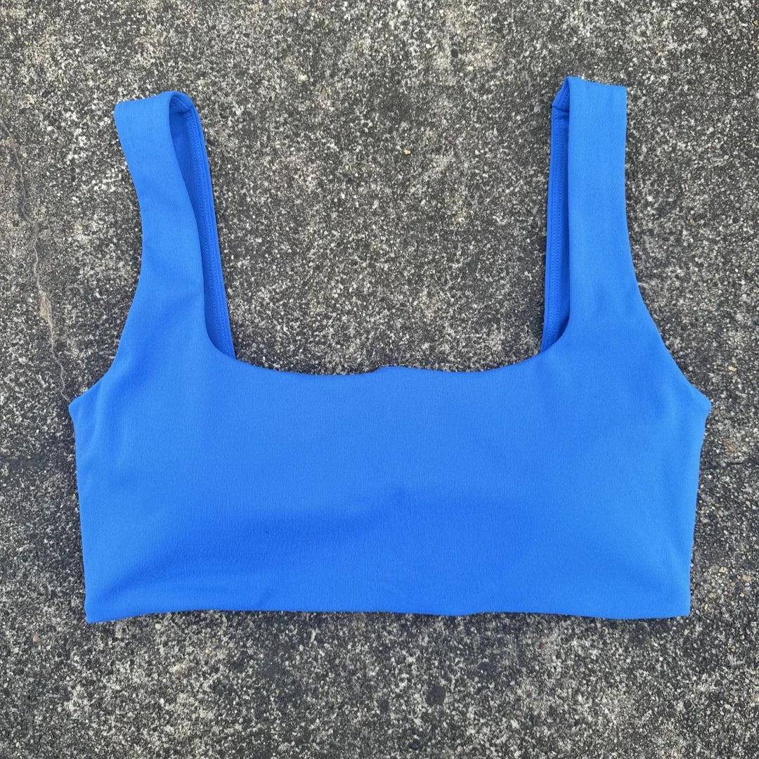 Solid Color Hollow back shoulder straps Square collar Gym Yoga Underwear Women Fitness sport Bra Top Comprehensive Training pad