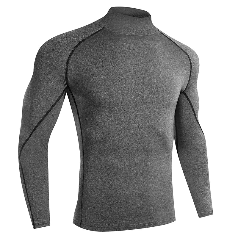 Men Running T shirt Quick Dry Bodybuilding Sport Shirt Long Sleeve Compression Top Fitness Tight Rashgard Gym T-Shirt Men