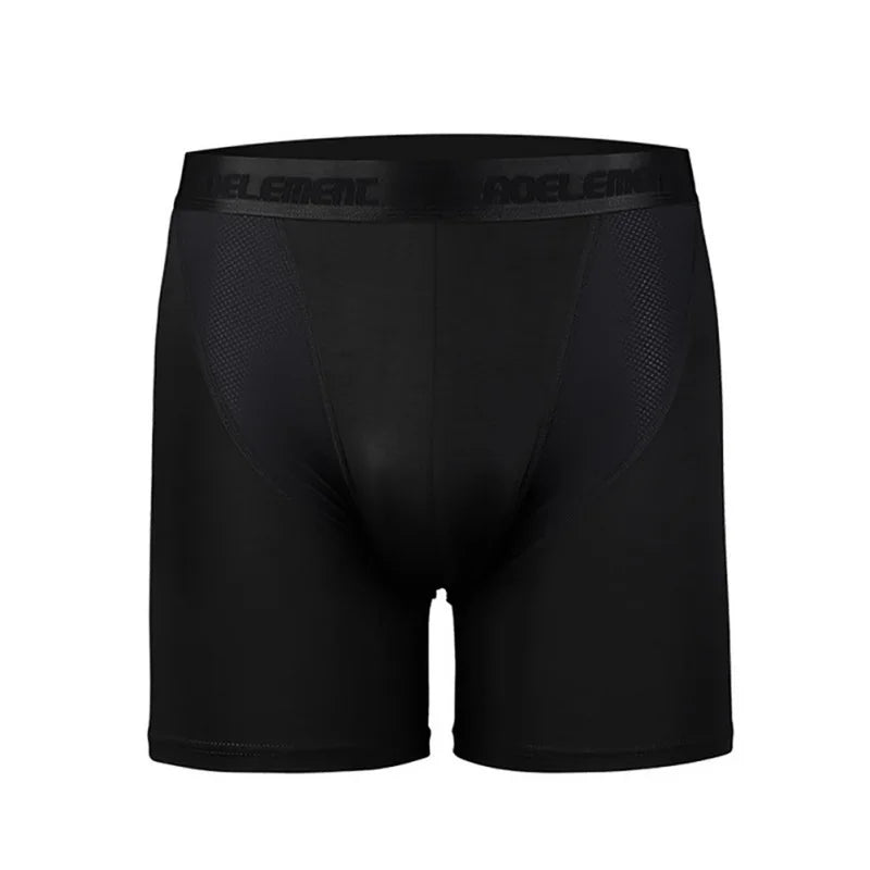 Men's Running Shorts Boxers Shorts pants Modal Underwear Ice Silk Panties Man Breathable Pouch Middle Long Leg Sports Underpants