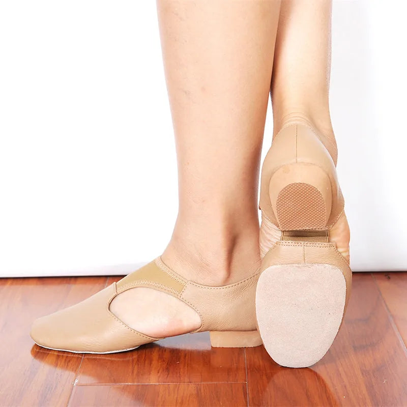 Genuine Leather Stretch Jazz Dance Shoes For Women Ballet Jazzy Dancing Teachers's Dance sneaker Sandals Excercise Shoe 1305