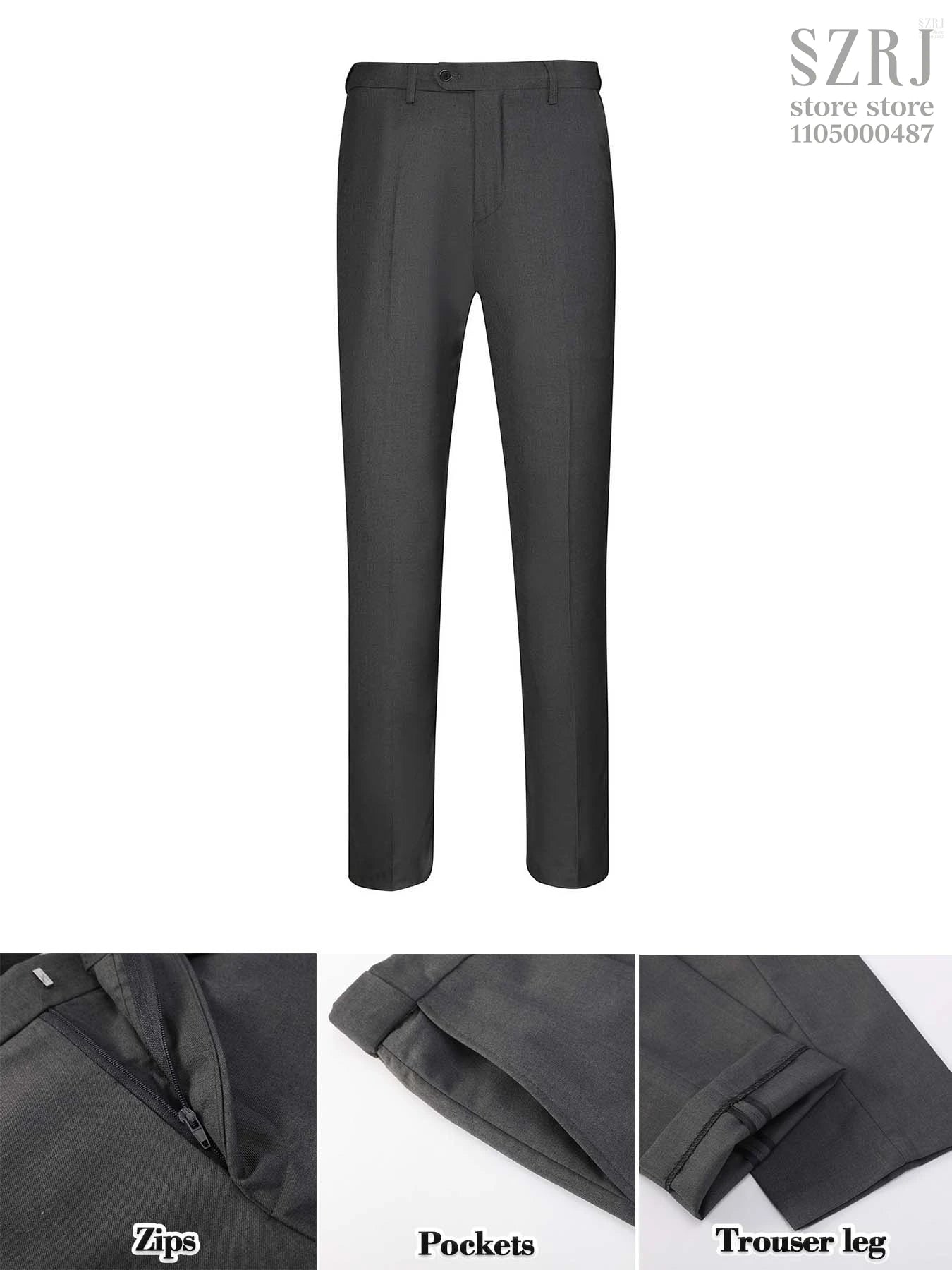 4-Piece Men's Suit: Jacket, Pants, Vest & Gold Tie. Fashionable, Concise, Multifunctional. For Business, Banquets, Weddings.