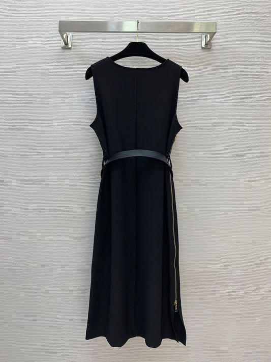 High quality early autumn women's waist cinching slimming sleeveless vest dress SU09