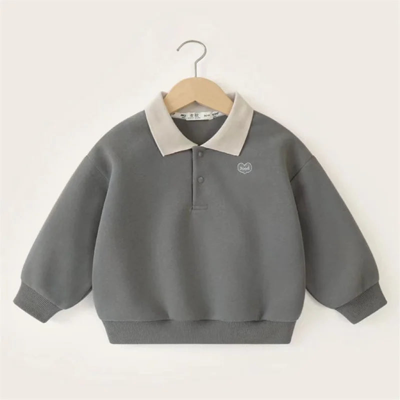 Autumn Boys Sweater Kids Long-Sleeved Pullover Spring  New Children's Fashion Loose Tops Teens  Letter  Casual Jumper 2-8 Years