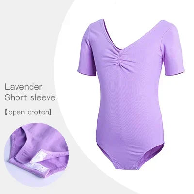 Girls Ballet Leotards Professional Gymnastics Leotard Dance Bodysuits Cotton Dance Leotards Long Sleeve Bodysuit for Dancing