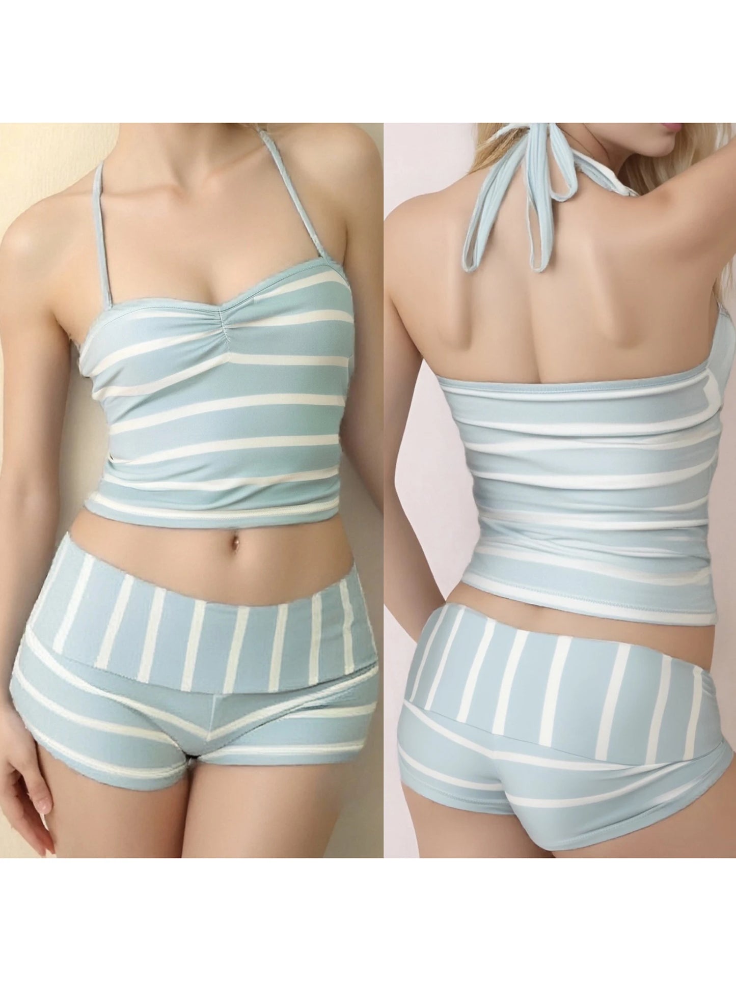 Women s 2 Piece Pajama Set with Floral Print Cami Top and Elastic Waist Shorts for Cozy Loungewear and Sleepwear