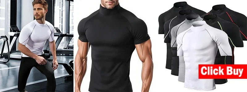 Men Bodybuilding Sport T-shirt Quick Dry Running Shirt Long Sleeve Compression Top Gym T Shirt Men Fitness Tight Rashgard
