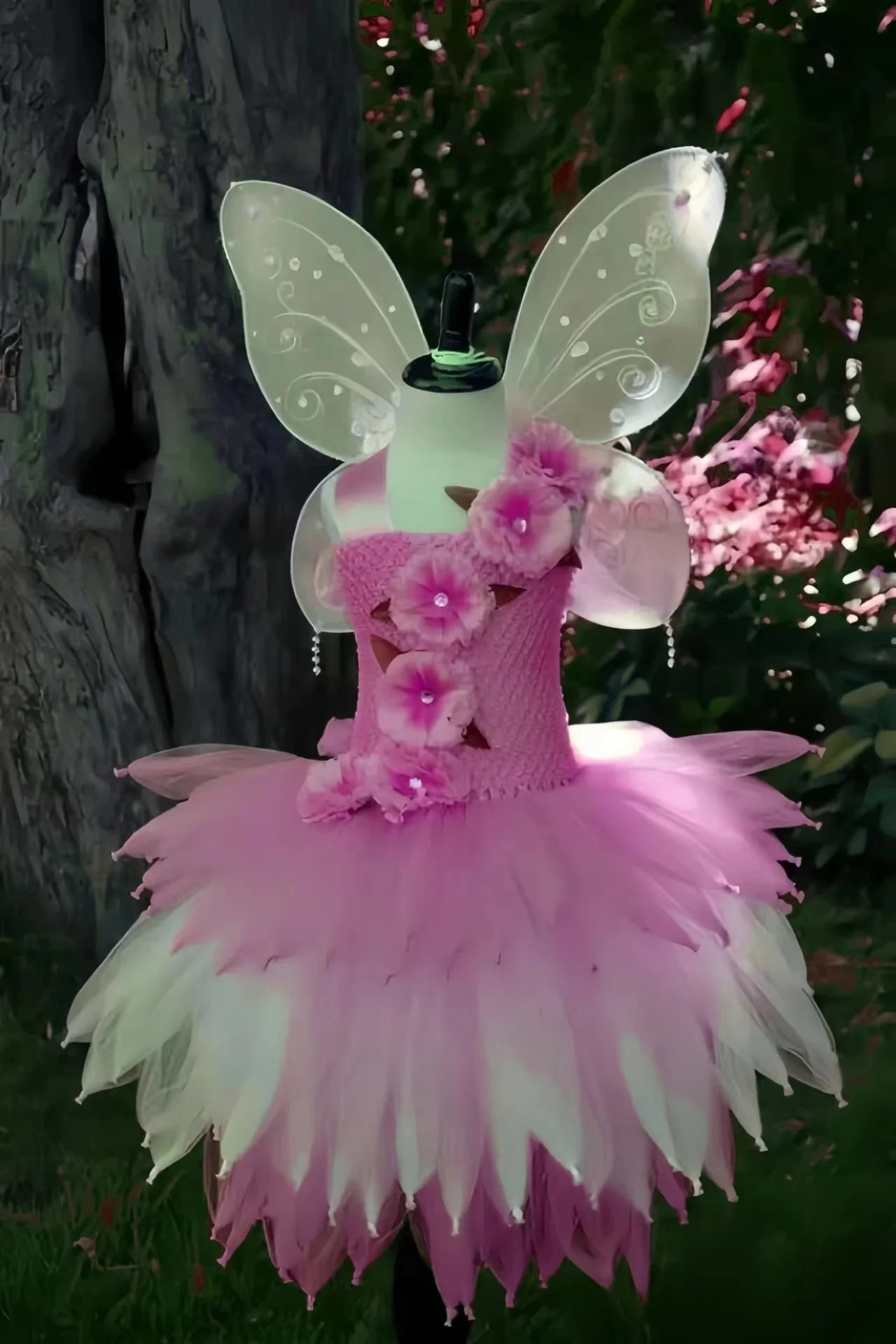Green Woodland Fairy Dresses for Girls Jungle Forest Fairies Costumes Wood Elf Princess Ballet Tutus Outfit with Wings