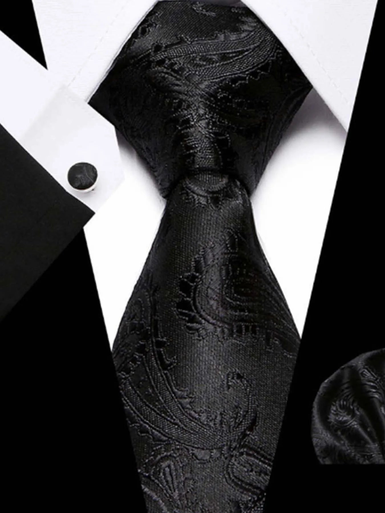Men's 4-Piece Suit: Jacket+Vest+Pants+Black Tie. V-Neck, Gentleman Style, Premium, Tailored. For Business, Parties, Weddings.
