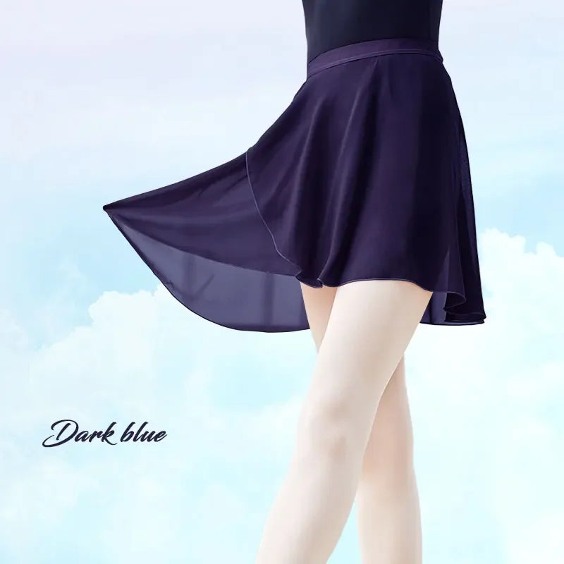Women Ballet Skirt Black Chiffon Dance Skirt Girls Dance Wrap Skirt Semi-opaque Skirt Dance Skirt Ballerina Skirt Adjustable Tie
