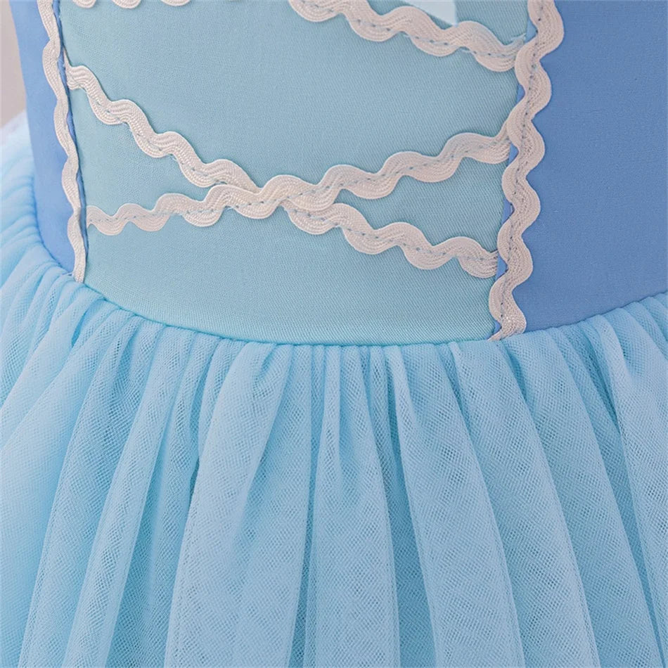 Snow White Rapunzel Sofia Purple Princess Dress Toddler Cosplay Halloween Carnival Party Mesh Gown Girls Birthday Bow Vestidos