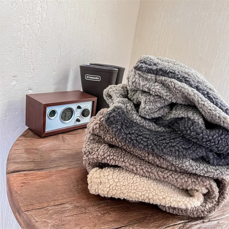 2025 Winter New Children Warm Trousers Baby Loose Lamb Fleece Pants Toddler Girls Casual Pants Solid Baby Boys Harem Pants