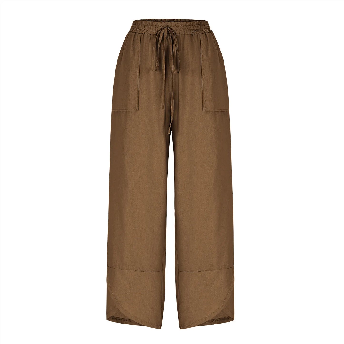 Women'S Fashion Loose Solid Color High Waist With Pockets Athletic Casual Pants Cargo Pants Women Pantalones De Mujer Hot