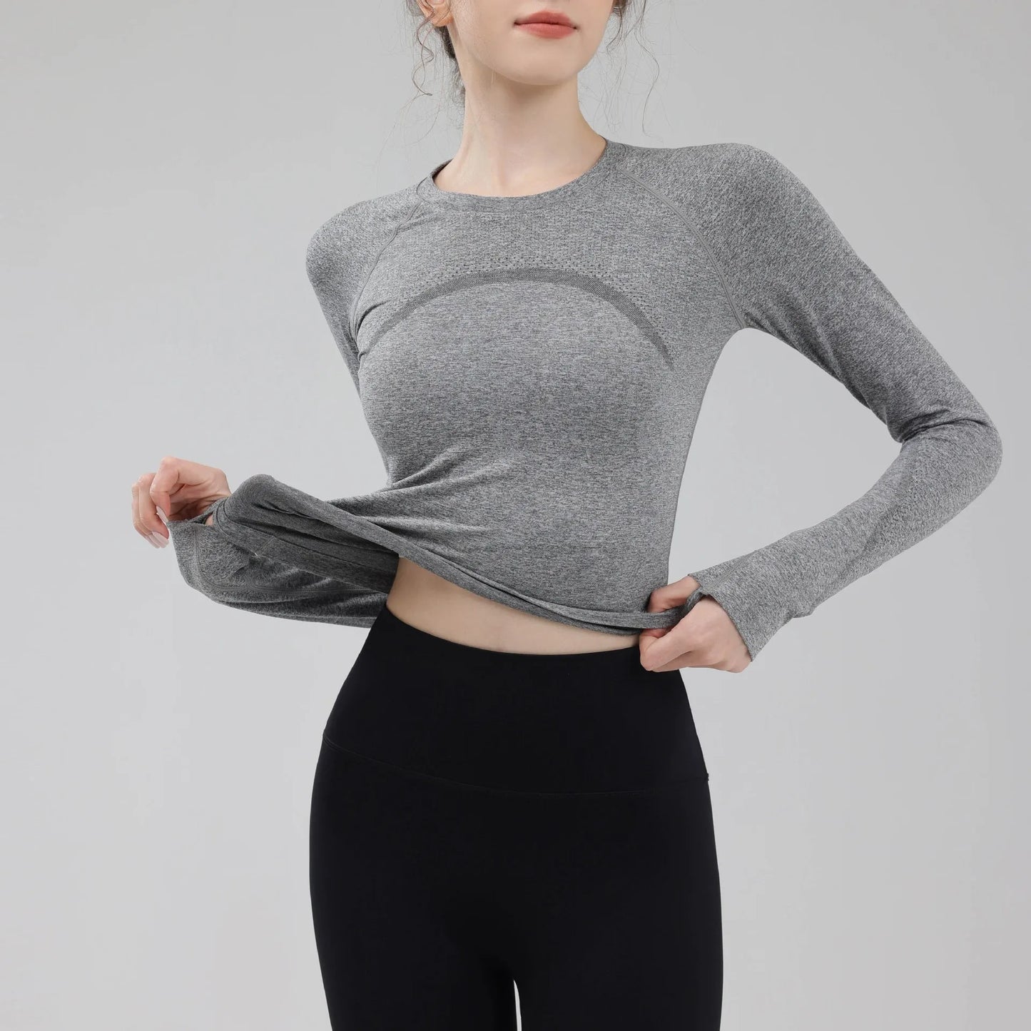Women's Long Sleeve Yoga Shirts Sport Top Fitness Gym T-shirt Running Jersey Fitness Blouse Sports Clothing