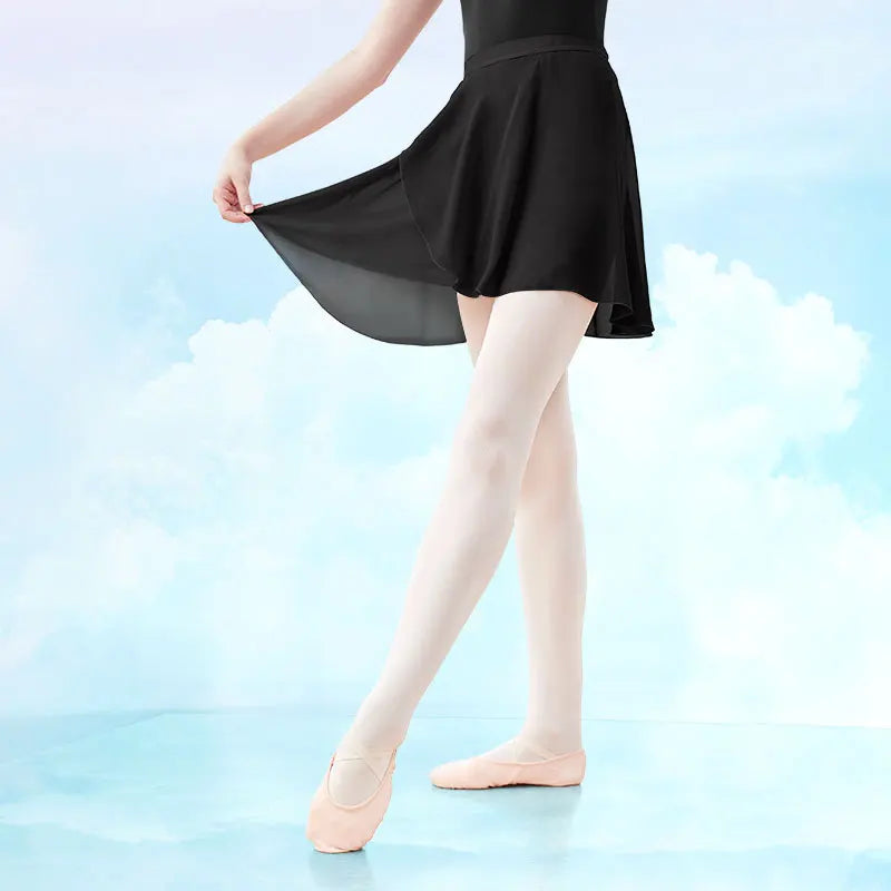Women Ballet Skirt Black Chiffon Dance Skirt Girls Dance Wrap Skirt Semi-opaque Skirt Dance Skirt Ballerina Skirt Adjustable Tie