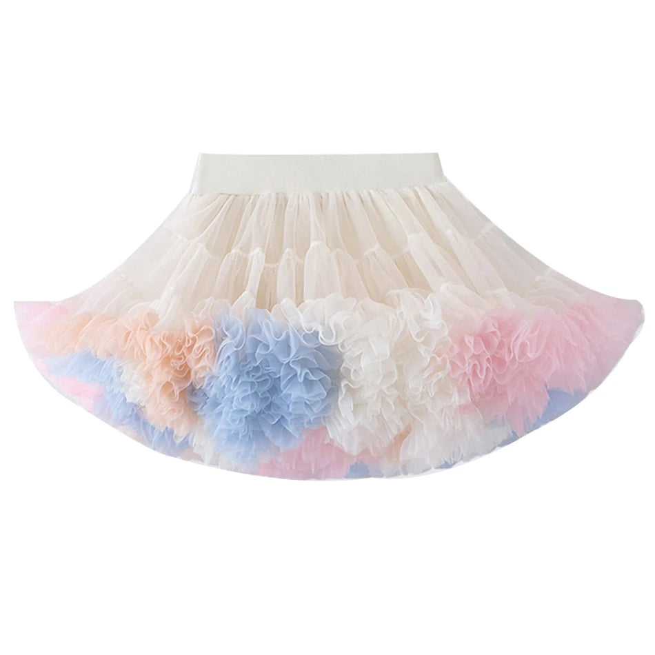 Summer Girls Tutu Luxury Fluffy Princess Skirt Little Girl Birthday Party Clothes Stage Performance Outfits Fashion Streetwear