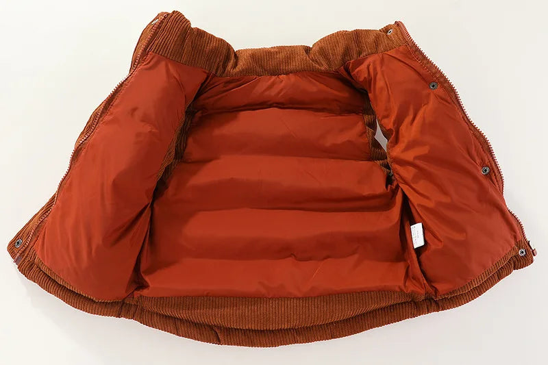 Autumn Winter Boys Girls Cotton Vest Jacket Solid Thick Corduroy Waistcoat For 2-10 Years Kids Birthday Present Child Outwear