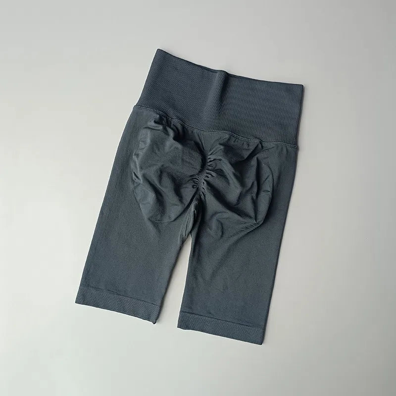 Summer Women's Yoga Shorts High Waist Fitness Workout Shorts  Sexy Booty Sport Shorts Soft Gym Shorts Running Cycling Shorts