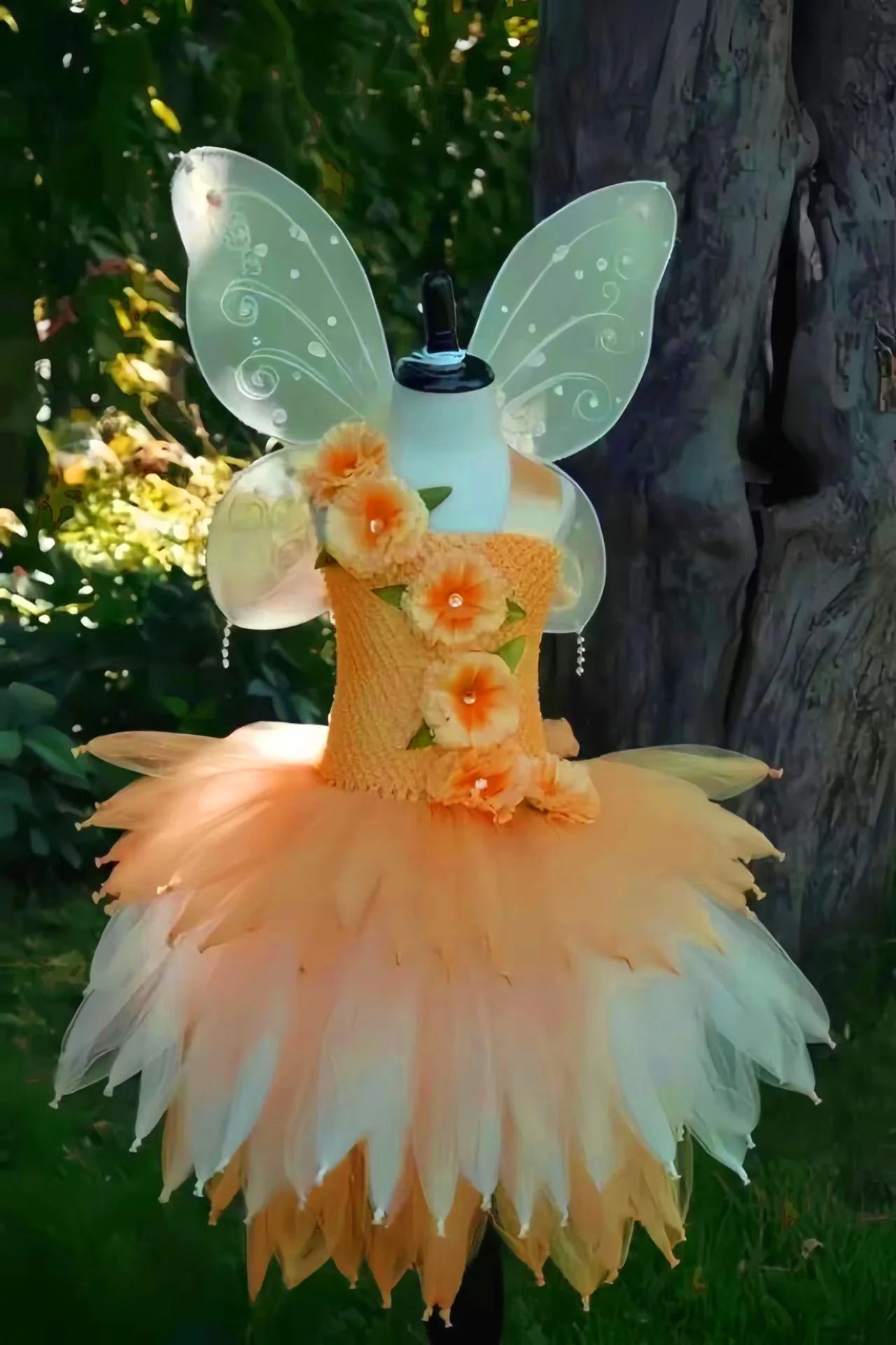 Green Woodland Fairy Dresses for Girls Jungle Forest Fairies Costumes Wood Elf Princess Ballet Tutus Outfit with Wings