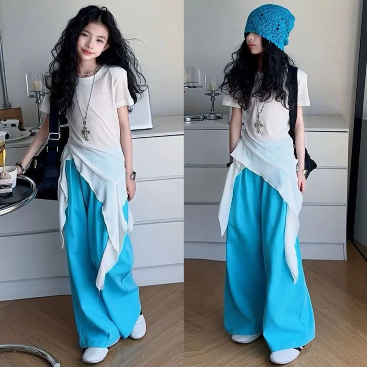 Child Girl Set Female Clothes 2025 Summer Kids Girls 8 10 Years Junior Top Bottom Clothing Sets Korean Children's Elementary 12