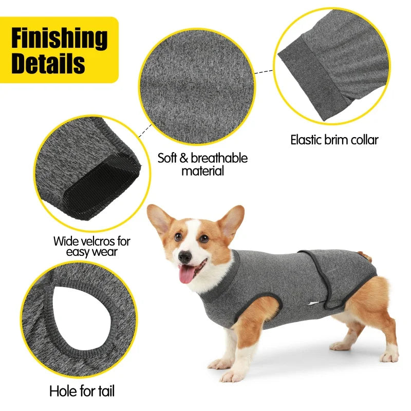 Recovery Suit for Dogs Cats After Surgery Professional Pet Recovery Shirts Dog Abdominal Wounds Bandages Prevent Licking Clothes