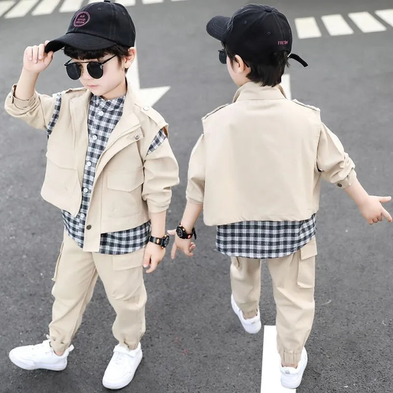 Coat Set Clothing for Boys Children's Junior Boys' Autumn Winter Top Bottom Korean 2025 4 Years 3 Year Old Boy Clothes Kids Suit