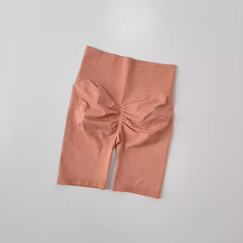 Summer Women's Yoga Shorts High Waist Fitness Workout Shorts  Sexy Booty Sport Shorts Soft Gym Shorts Running Cycling Shorts