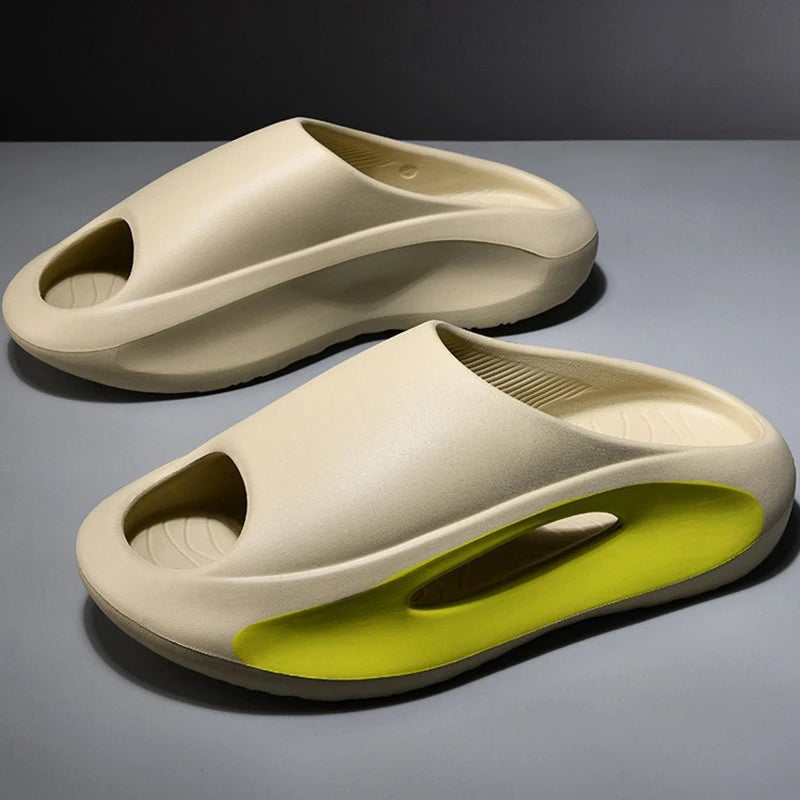 Oulylan Summer Cool Women Men Slippers Soft Sandals Women Beach Casual Shoes Light EVA Slides Men Flip-flops Men's Sandals