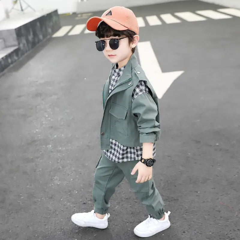 Coat Set Clothing for Boys Children's Junior Boys' Autumn Winter Top Bottom Korean 2025 4 Years 3 Year Old Boy Clothes Kids Suit