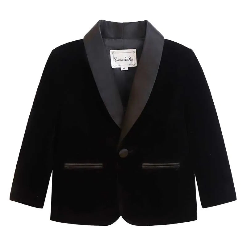 Children New Year Photography Jakcet Boys Formal Ceremony Costume Coat Kids Girls Piano Wedding Performance Birthday Party Dress