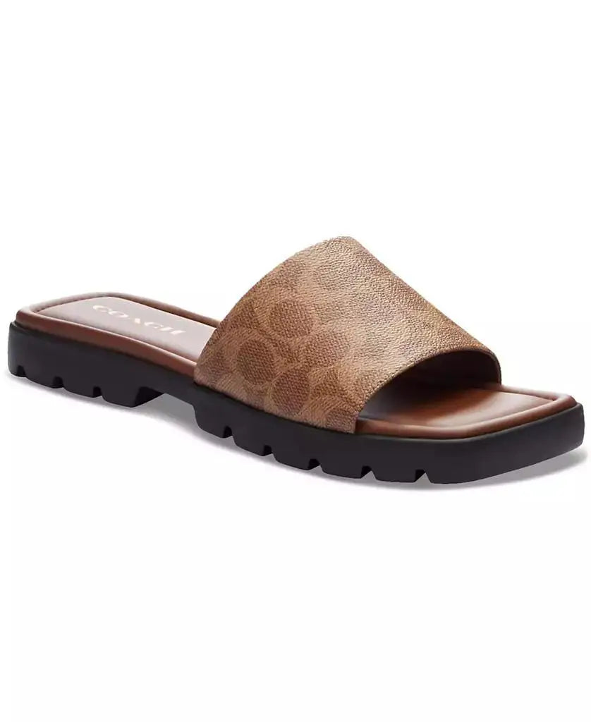 COACH | Florence "C" Logo Lug-Sole Slide-On Sandals