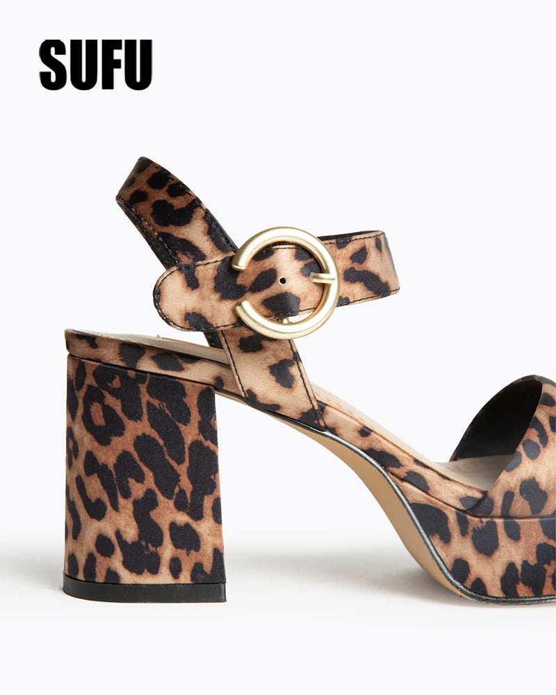 SUFU Women's Sandals Shoes Comfortable Breathable Casual Slip-On Leather Sandals for Spring Summer Autumn