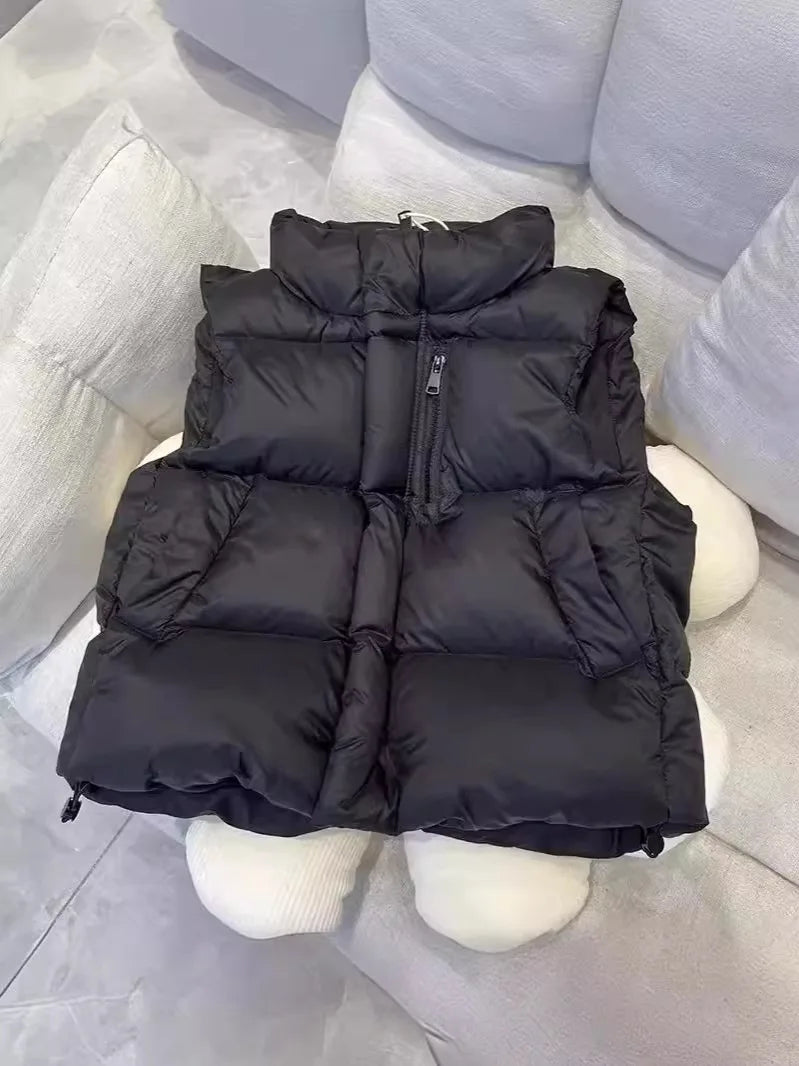Girl's vest for spring and autumn wearing, boy's vest for baby's shoulder, medium and large children's down cotton vest, childre