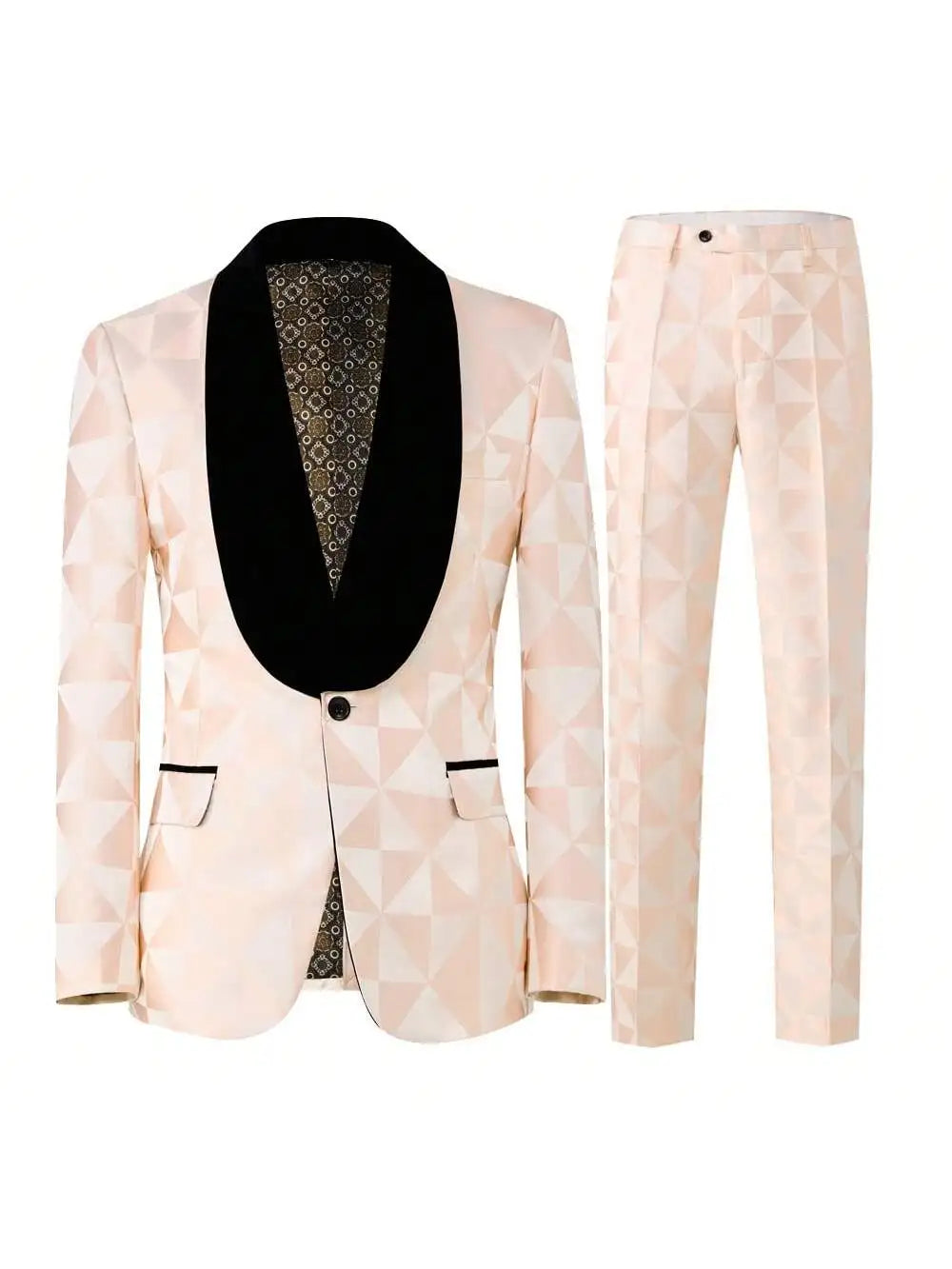 Mens Suits Tuxedo Suit Set Slim Fit 2 Piece Luxurious Party Dinner Jacket Pants