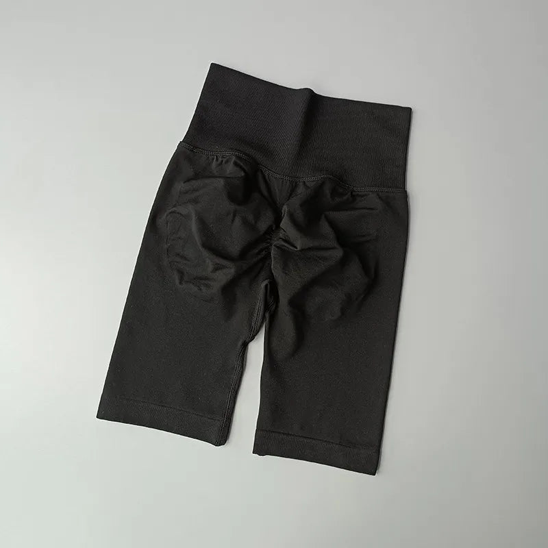 Summer Women's Yoga Shorts High Waist Fitness Workout Shorts  Sexy Booty Sport Shorts Soft Gym Shorts Running Cycling Shorts