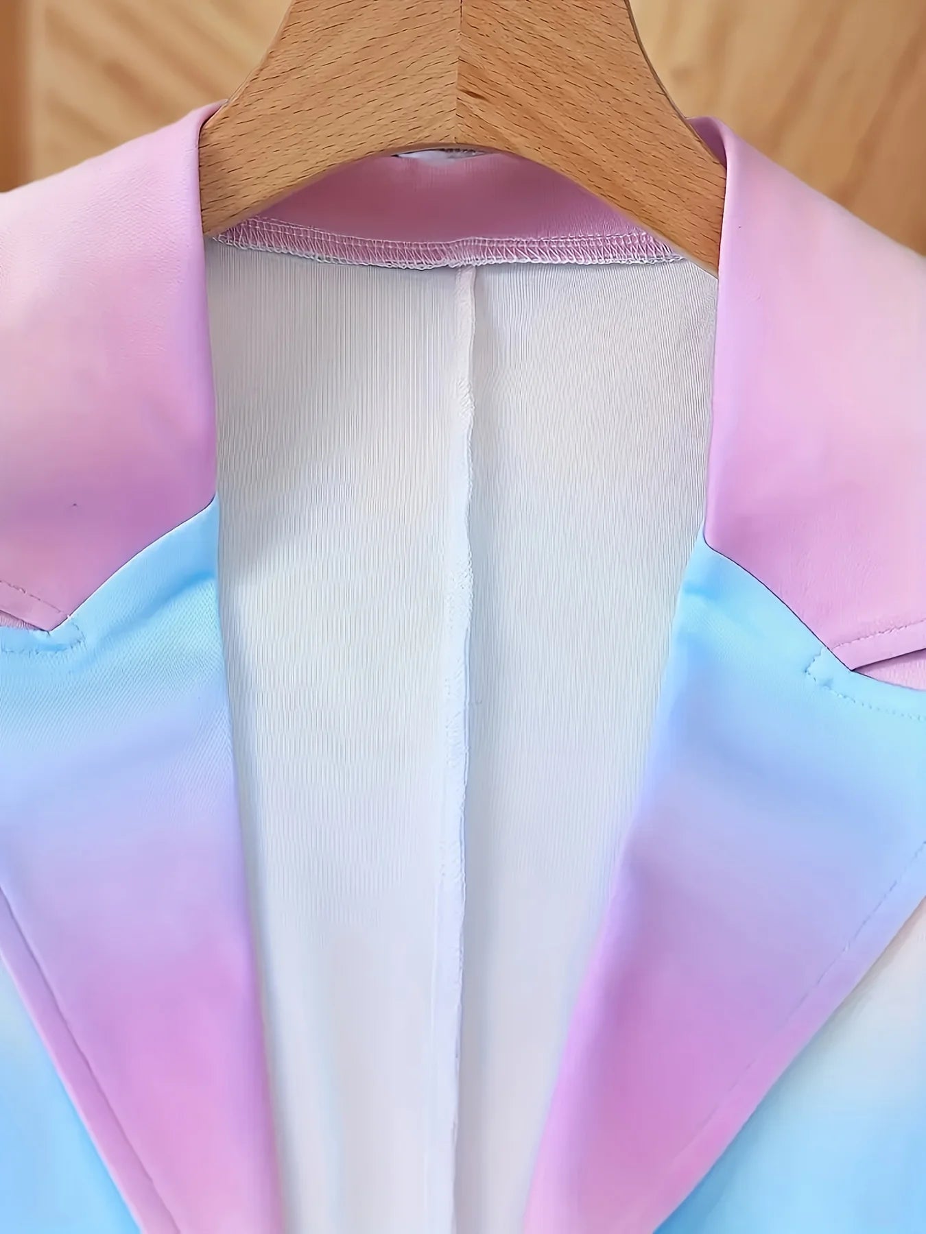 2025 gradient color elegant suit jacket set, double breasted lapel long sleeved suit jacket and pants clothing,