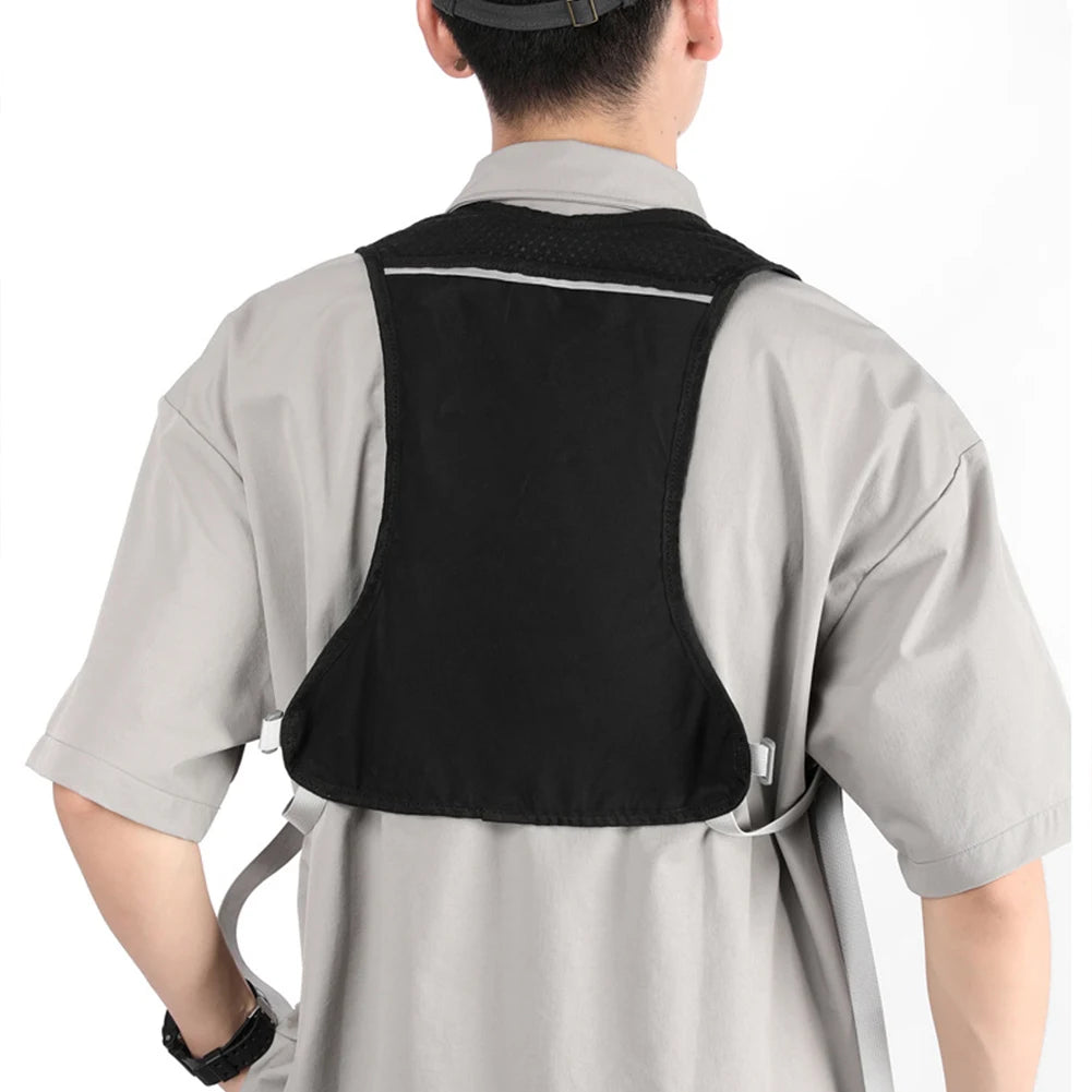Hydration Running Vest Running Phone Holder Vest Multi-pockets Lightweight Cycling Backpack Breathable for Outdoor Sports