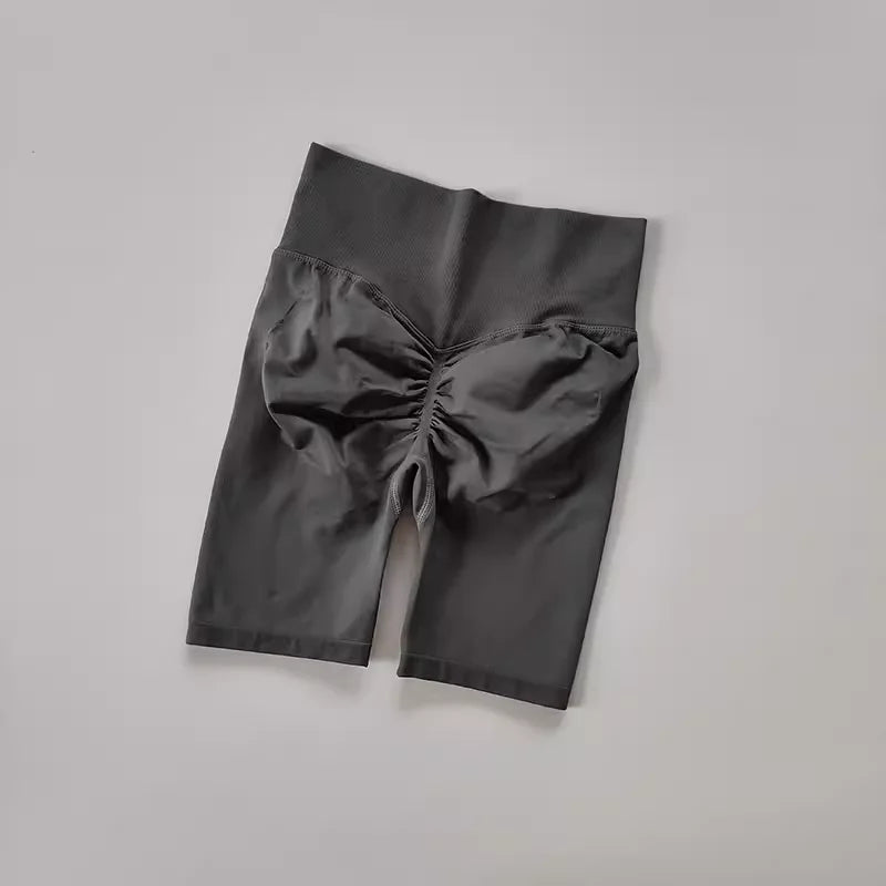 Summer Women's Yoga Shorts High Waist Fitness Workout Shorts  Sexy Booty Sport Shorts Soft Gym Shorts Running Cycling Shorts