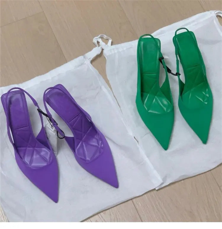 Oulylan High heeled Sandals  Women's Shoes Fashion Pumps Pointed Toe High Heels Shallow Women's Sandals Shoes for Women