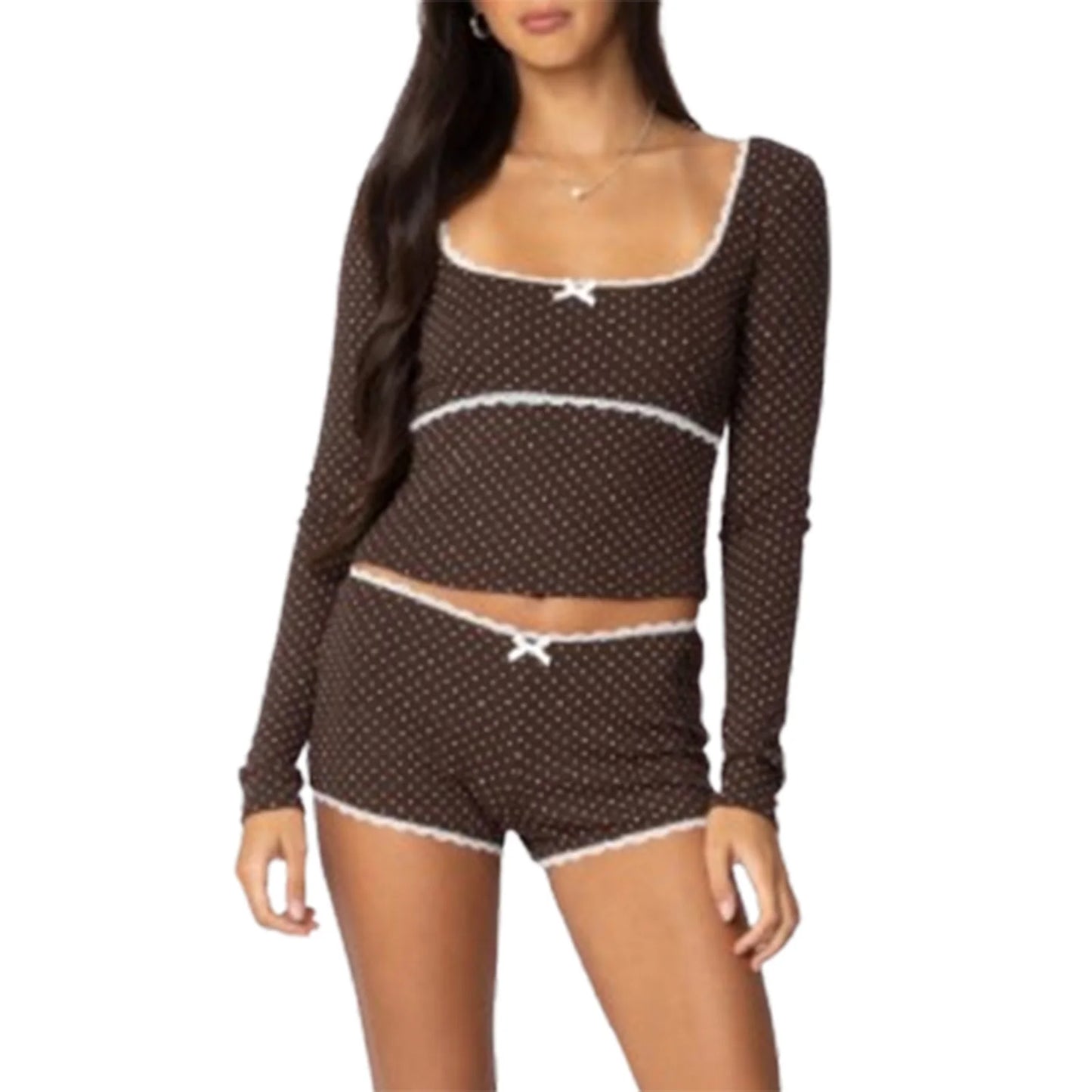 Women s 2PCS Lounge Set Short Sleeve V-Neck Floral Print Blouse and Pants Pajama Set Casual Sleepwear Outfit