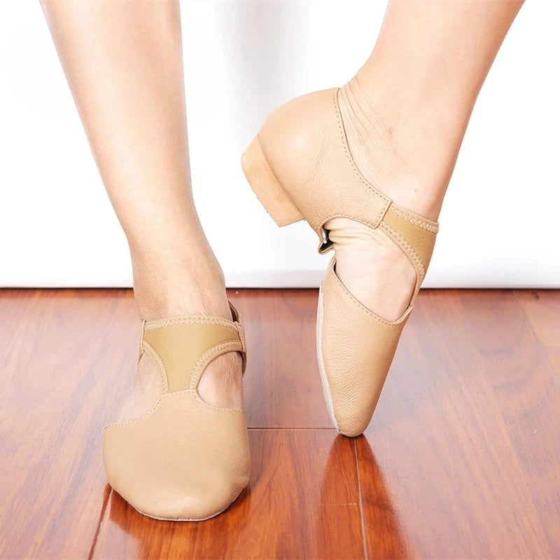 Genuine Leather Stretch Jazz Dance Shoes For Women Ballet Jazzy Dancing Teachers's Dance sneaker Sandals Excercise Shoe 1305