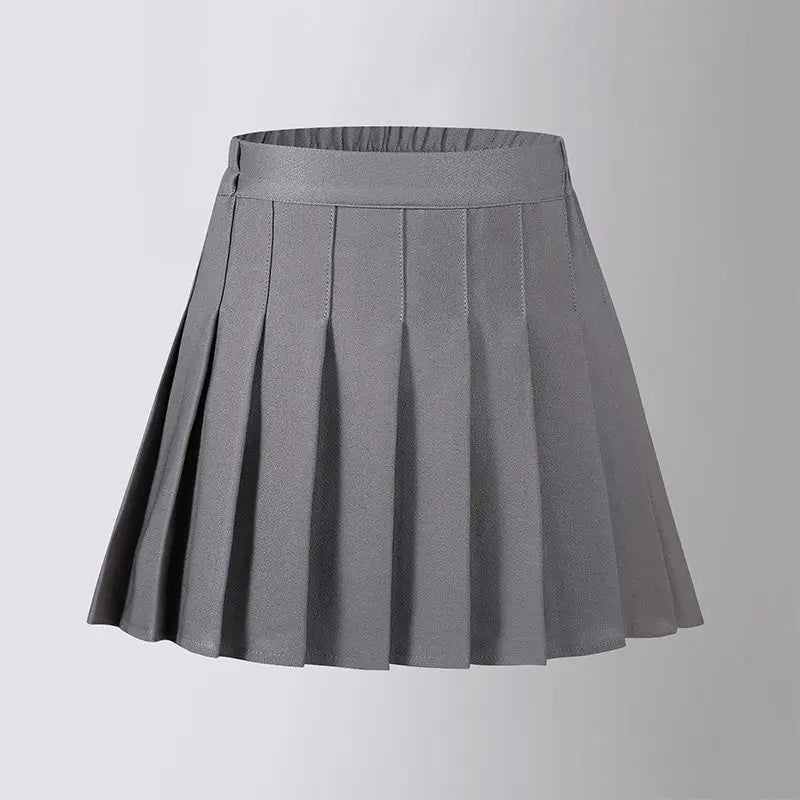 Summer Baby Girls Cake Skirts Solid Elastic Waist Children Girl Pleated Skirts High Quality Preppy Style Junior Girl Dance Skirt