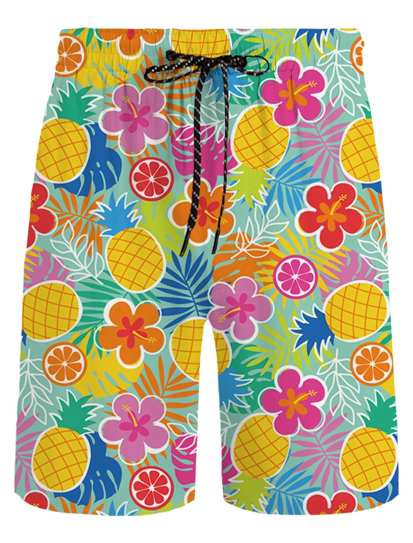 KYKU Mens Hawaiian Shirt and Short Set - Summer Short Sleeve Button Down Beach Shirts Tropical Vacation 2 Piece Outfits