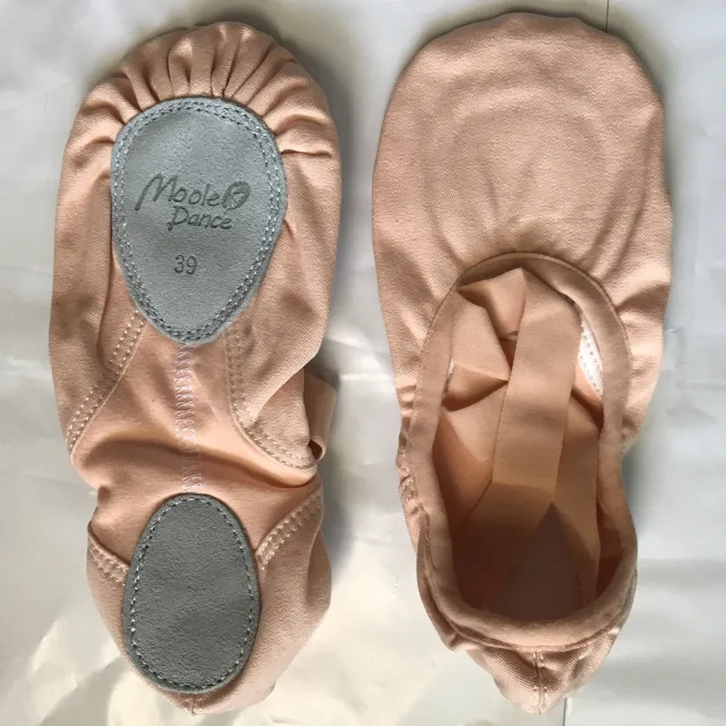 New Girl Women's Professional Full Elastic Cloth Multiple Wearing Way Exercise Dancing Shoe Adult Cat Claw Ballet Dance Shoes