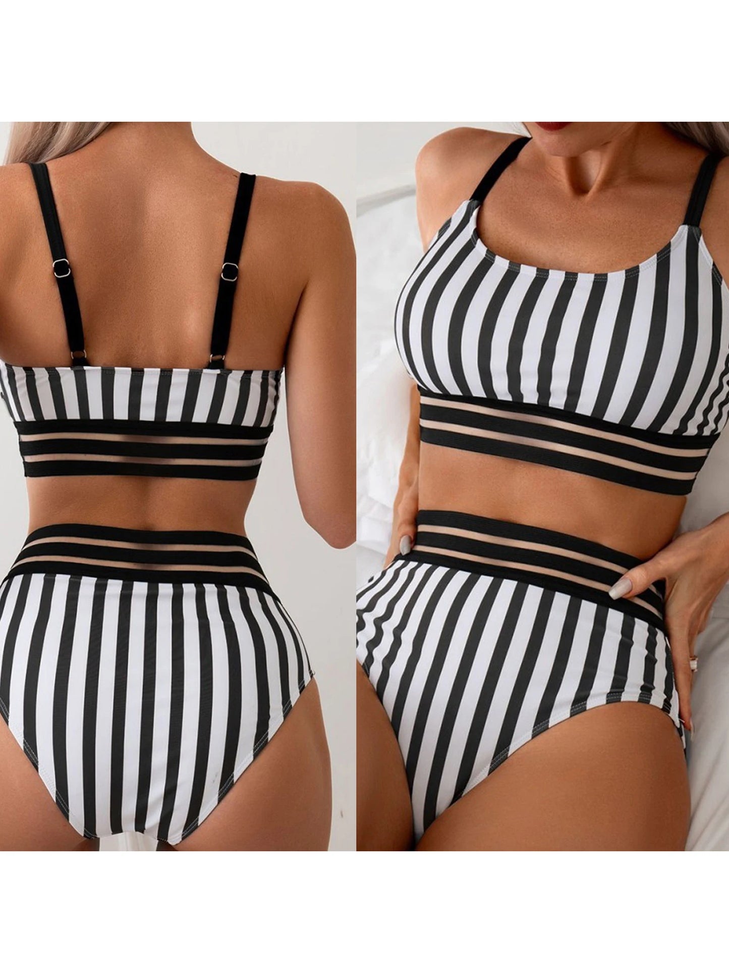 Women s Floral Print Bikini Set V-Neck Halter Bikini Tops Low Rise Bikini Bottoms Swimsuits for Summer Vacation Beach Pool Party