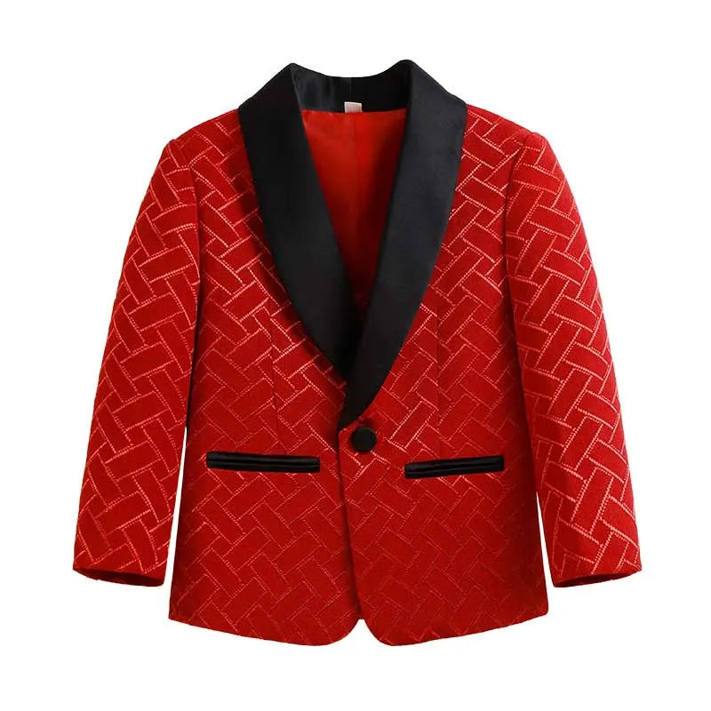 Children New Year Photography Jakcet Boys Formal Ceremony Costume Coat Kids Girls Piano Wedding Performance Birthday Party Dress