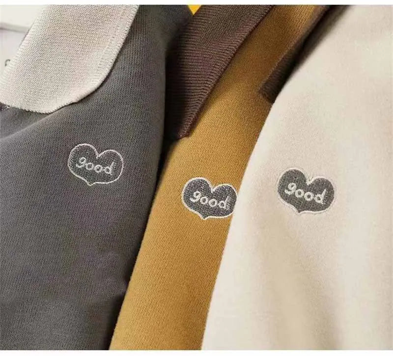 Autumn Boys Sweater Kids Long-Sleeved Pullover Spring  New Children's Fashion Loose Tops Teens  Letter  Casual Jumper 2-8 Years